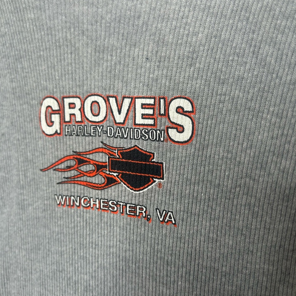 Motor Harley Davidson Ribbed Wife Beater Tank Top Sleeveless Undershirt Gray XL - Picture 7 of 10
